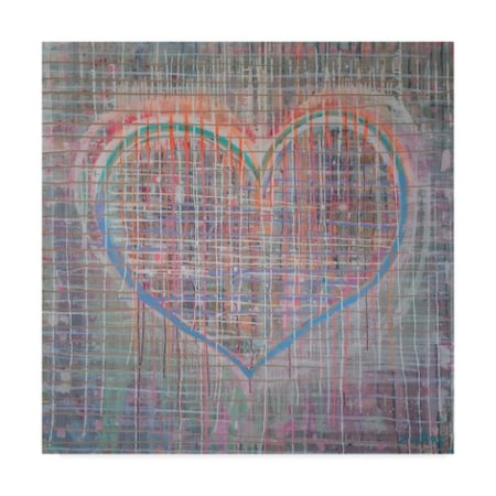 Zwart 'Heart' Canvas Art,35x35